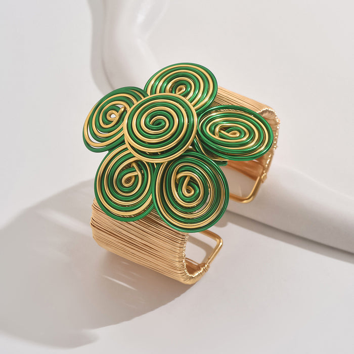 Wholesale Handmade geometric jewelry with flower bracelets