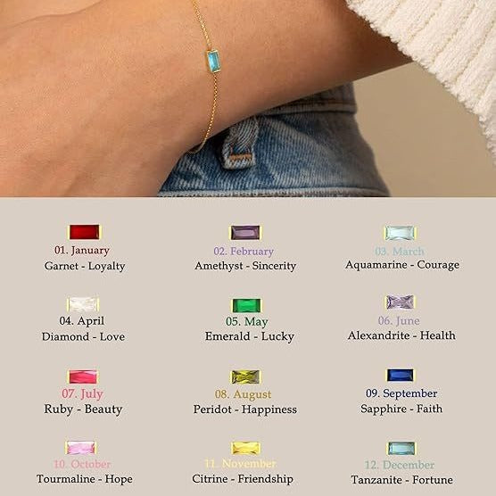 Wholesale Pearl Sailor Buckle Color Preserved Birth Stone Simple Bracelet Women's Electroplating Genuine Gold