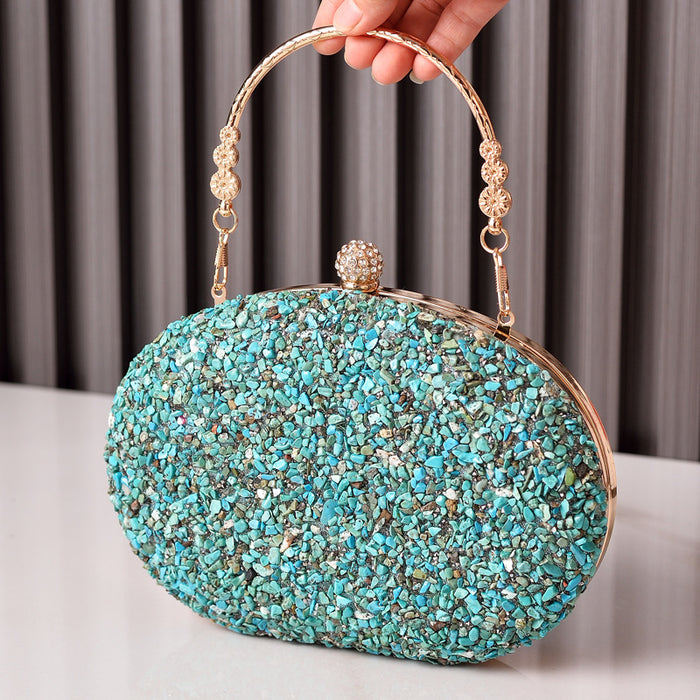 Wholesale Diamond Evening Bag Round Diamond Dress Bag Handbag JDC-HB-YiX002