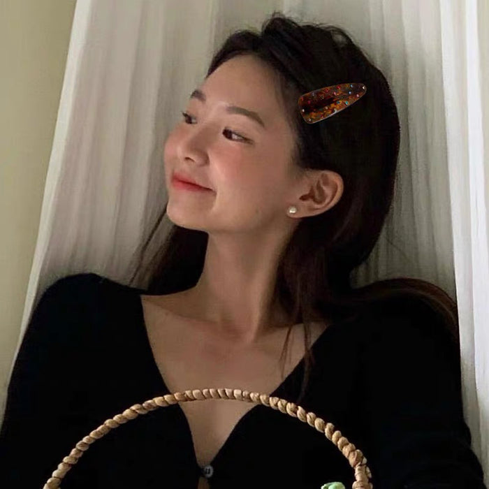 Wholesale Color diamond hair clip with simple side fringe clip