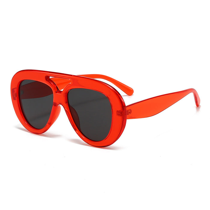 Wholesale Fashion Sunglasses Double Beam Large Frame UV resistant Sunscreen Sunglasses