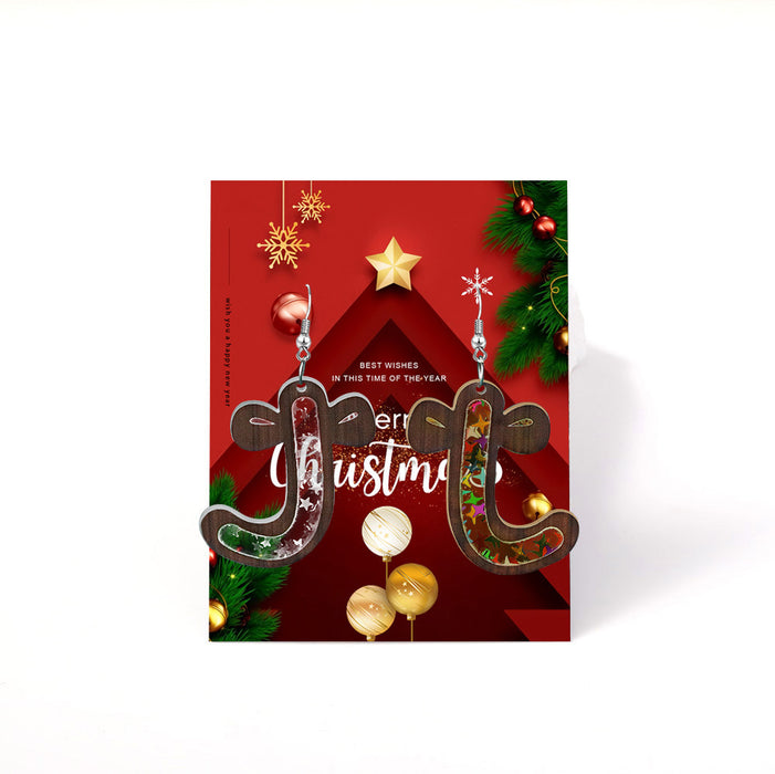 Wholesale Eco-friendly acrylic earrings  personality Christmas tree stars earrings