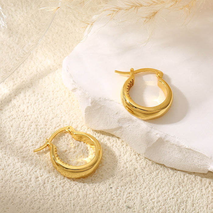 Wholesale Metallic earrings, light luxury, niche, exaggerated geometric earrings, earrings, wholesale