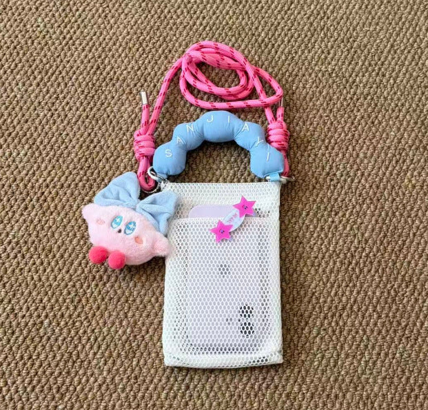 Wholesale Trendy Mesh Phone Bag Mint Green Crossbody Handbag MOQ≥2