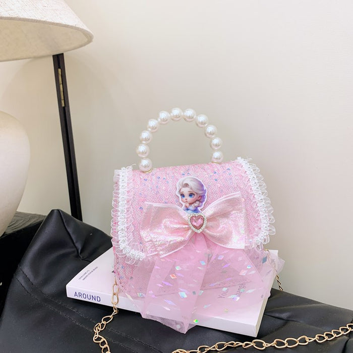 Wholesale  Kidsren's Bag Little Girl Pearl Chain Bag Handbag Shoulder Crossbody Coin Purse