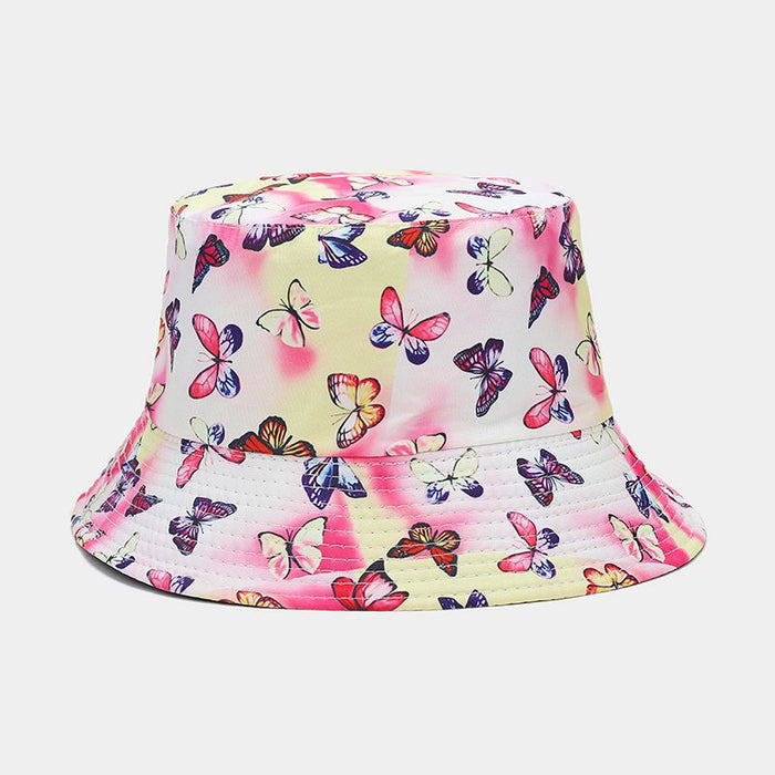Wholesale Cotton Tie Dyed Butterfly Printed Bucket Hat JDC-FH-LvY013