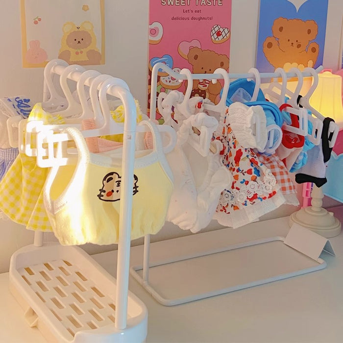 Wholesale Cotton Doll Special Clothes Hanger 10/ 15/ 20cm Baby Clothes Display Rack  Doll Clothes Hanger Shoe Rack