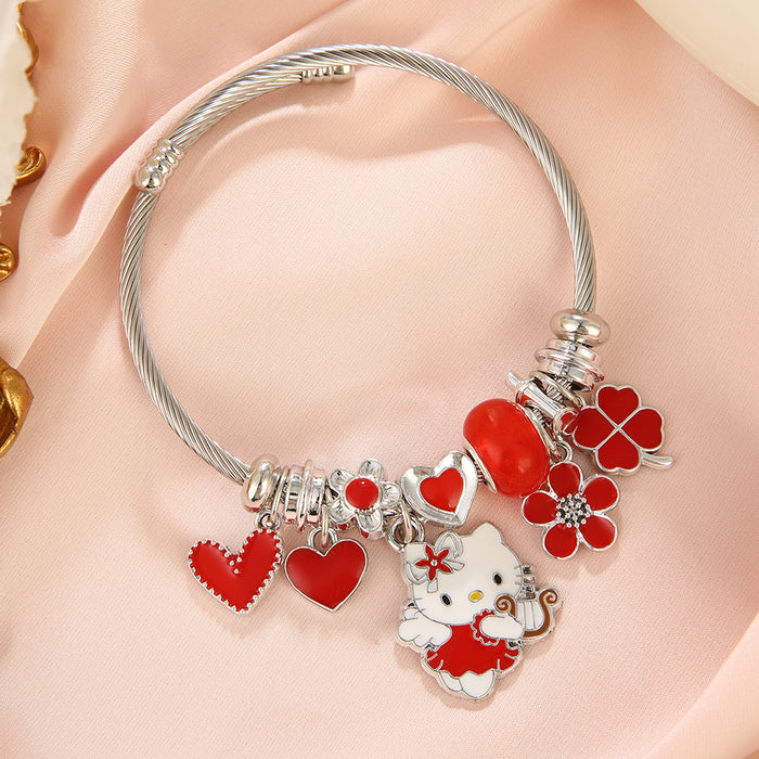 Wholesale Students'  Cartoon Stainless Steel Bracelet