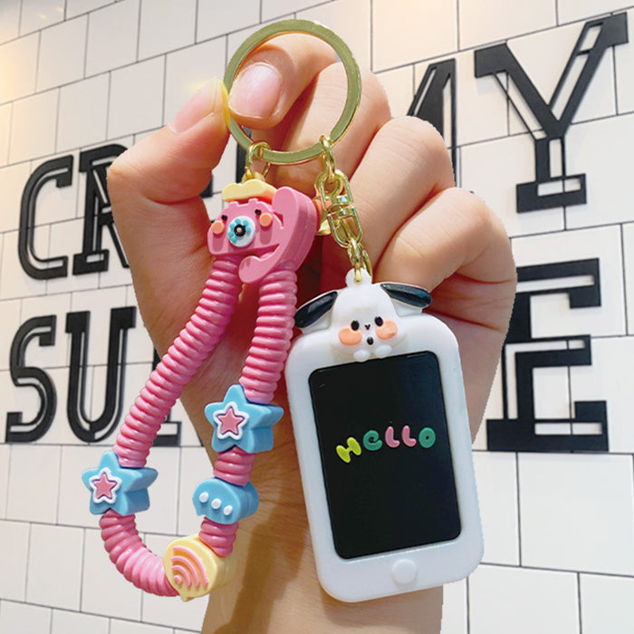 Wholesale Cartoon Mini Phone PVC Keychain JDC-KC-LiuFan001