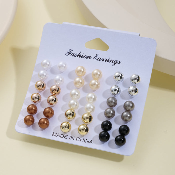 Wholesale Pearl Earring Set JDC-ES-HaoZ003