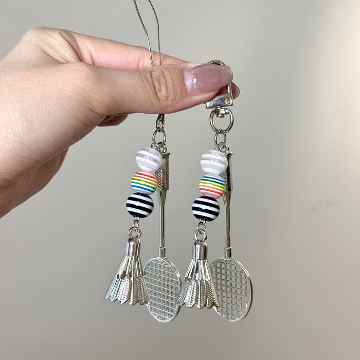Wholesale badminton racket keychain mobile phone pendant small gift ornaments