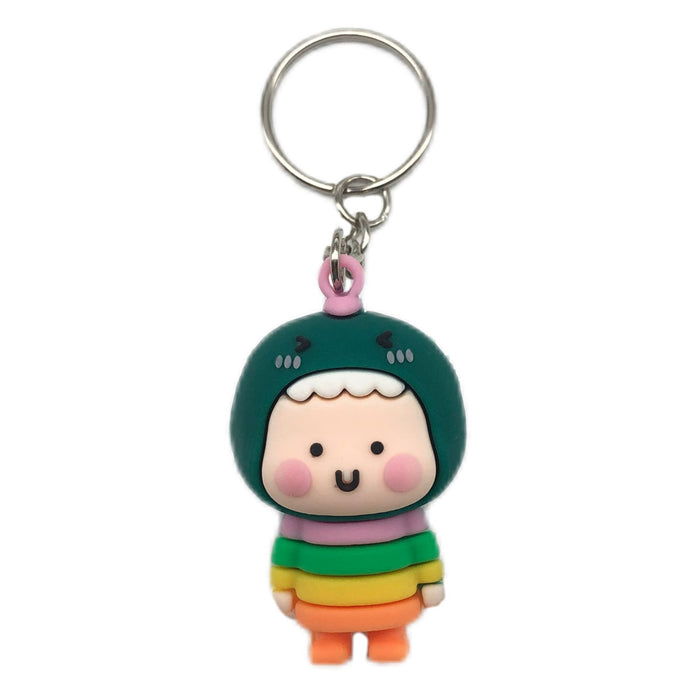 Wholesale Cartoon astronaut keychain 3D astronaut rainbow figurine pendant backpack pendant keychain accessory