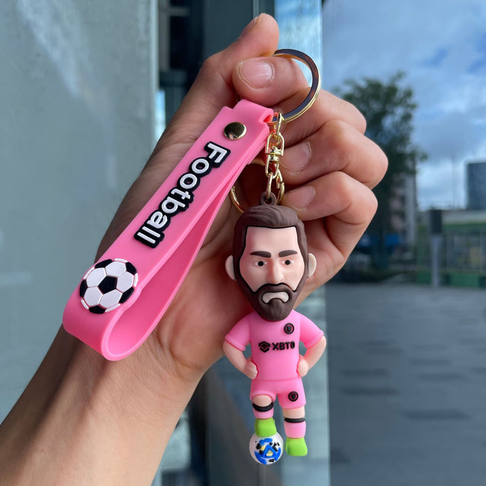 Wholesale Cartoon Football Keychain Doll Pendant Bag Car Keychain Small Gift