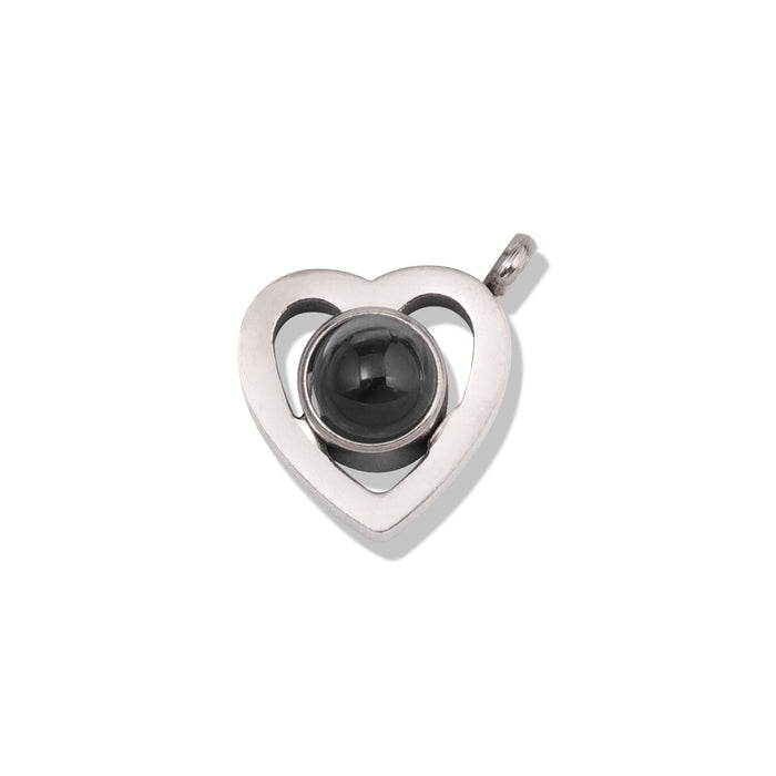 Wholesale Pendant necklace accessories, heart-shaped projection stone pendant