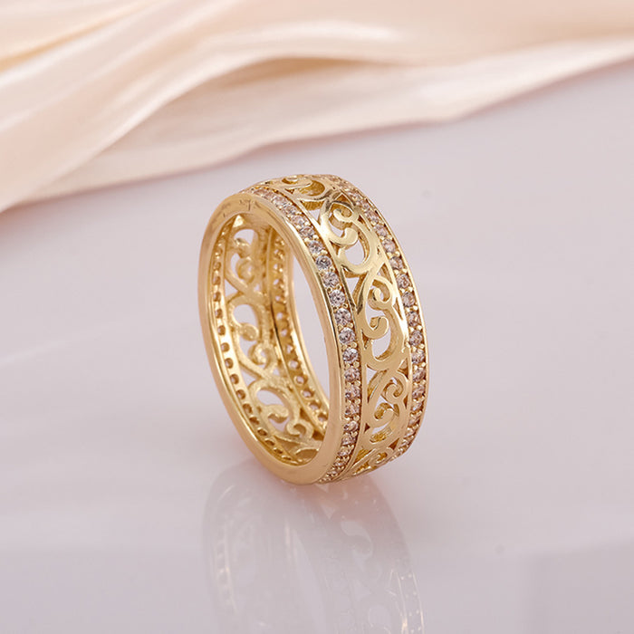 Wholesale Hollowed-out zircon ring for women