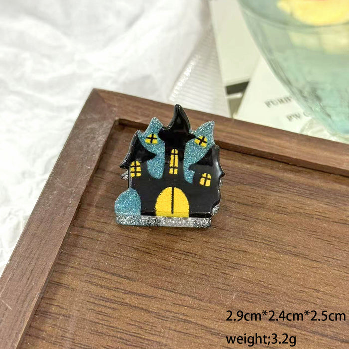 Wholesale  Pumpkin Skull Hair Clips Acrylic Dark Style Hair Accessory For Party And Everyday Styling