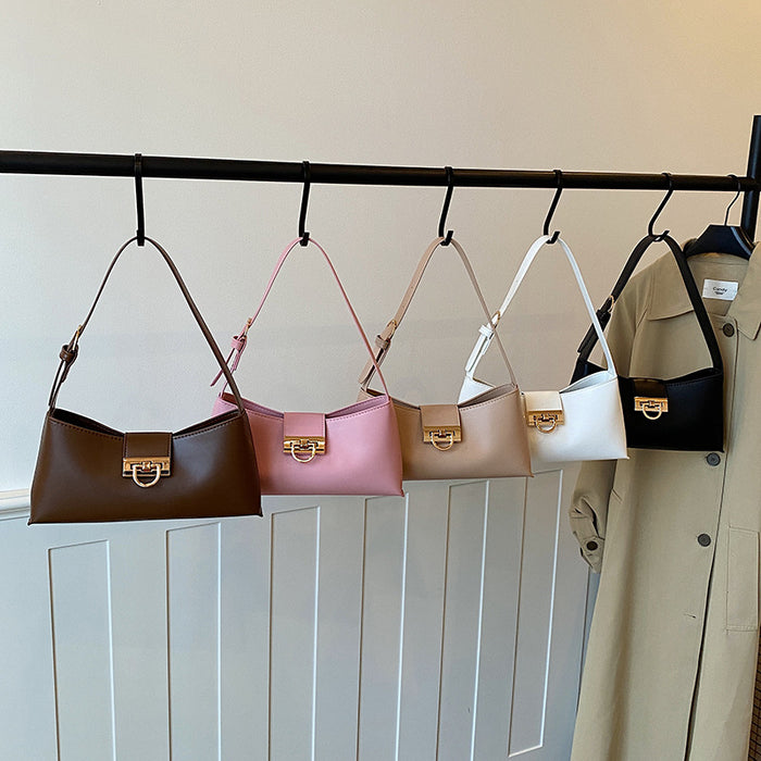 Wholesale Pu Shoulder Bag Modern Urban Simplicity Black Daily Casual Fashion Accessory