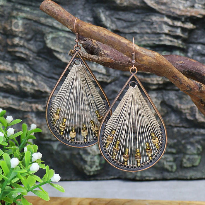 Wholesale Bohemian Wooden Earrings Hollow Flower Geometric Jewelry Accessory MOQ≥2