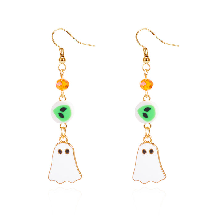 Wholesale  earrings for women fashion personality skull bat pumpkin ghost pendant  earrings