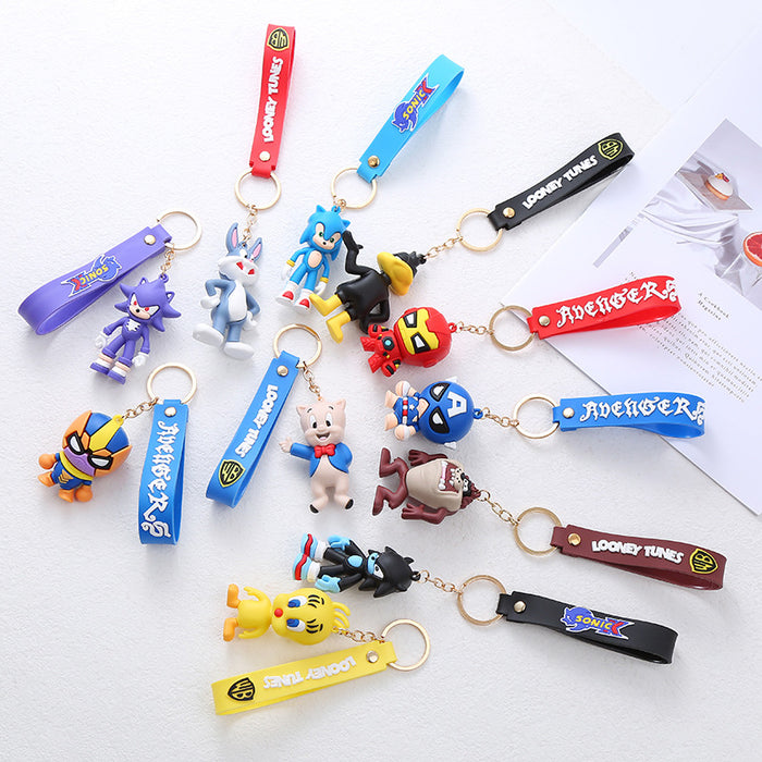 Wholesale Cute Cartoon Soft Rubber Doll Keychain JDC-KC-BoYue008