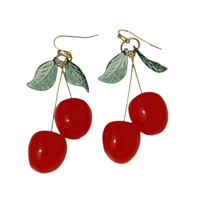 Wholesale Cherry Fruit Earrings, Fashionable and Cute Earrings JDC-ES-YC001