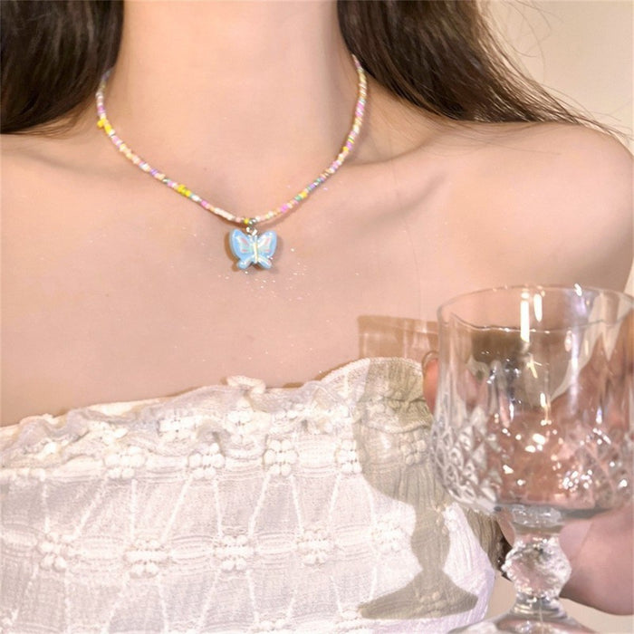 Wholesale color necklace  female accessories clavicle chain