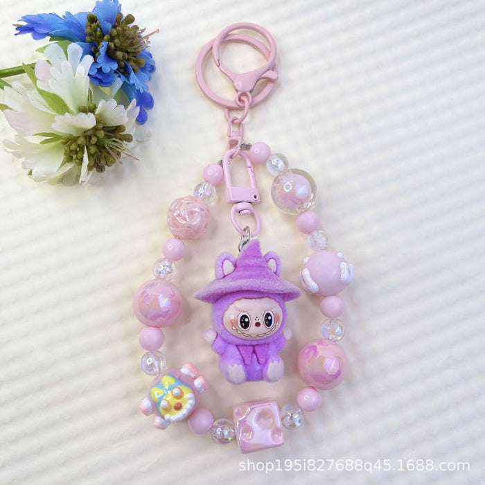 Wholesale New Flocked Wizard Plush Cute Phone Chain Keychain Bag Doll Pendant Accessories