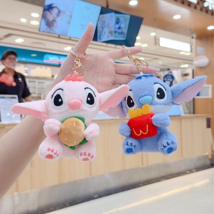 Wholesale Cute Hamburger Plush Toy Doll Bag Charm Keychain