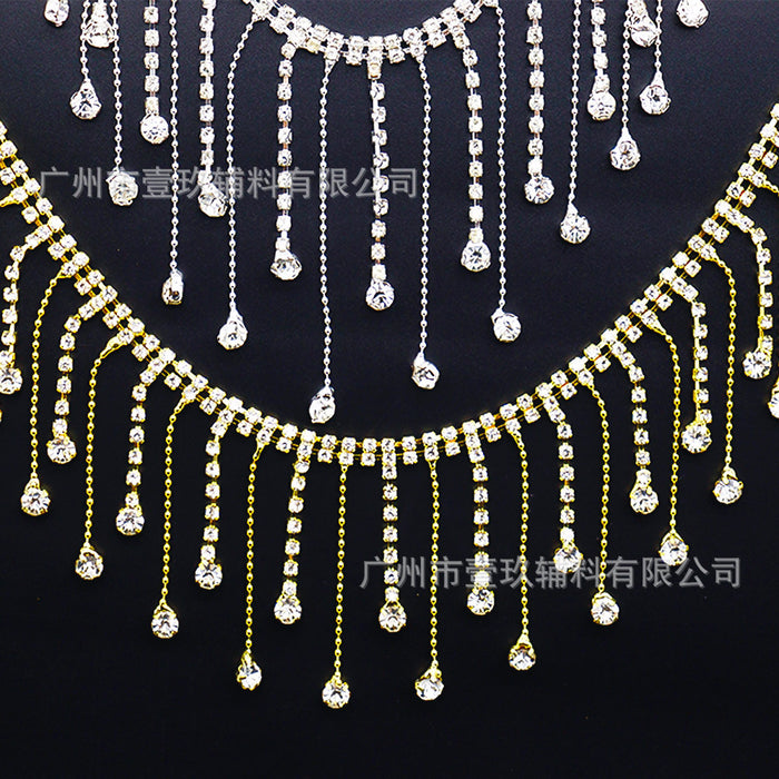 Wholesale DIY Crystal Tassel Rhinestone Chain Clothing Accessories