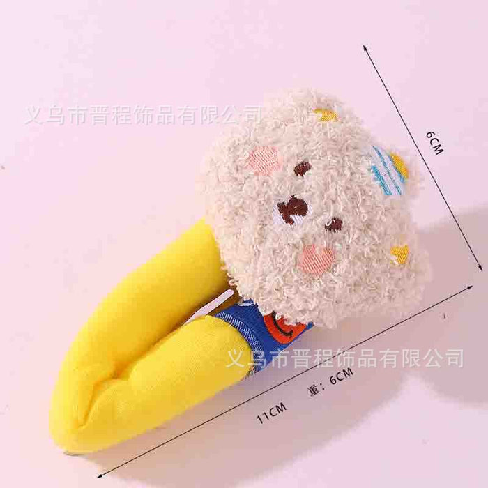 Wholesale New cartoon dog sponge hair clip with side bangs and plush toy large clip wholesale