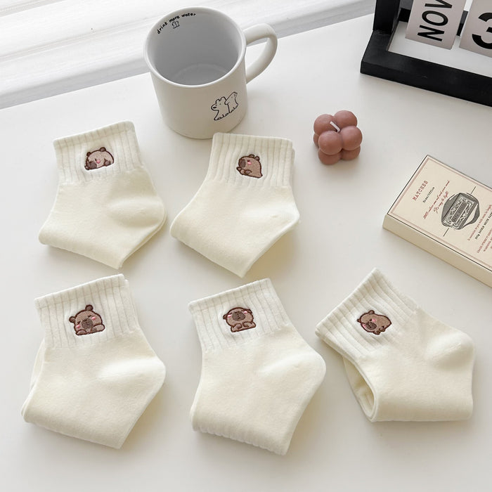 Wholesale Socks, mid tube socks, cotton socks, sweat absorbing sports cotton socks, embroidery