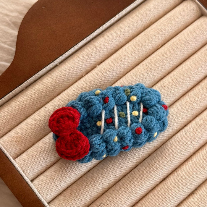 Wholesale Handmade Crochet Yarn Hair Clips Cartoon Fruit