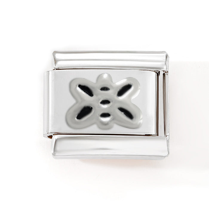 Wholesale Mother' s Day Series Stainless Steel Italian Flower Bracelet DIY Module Combination Jewelry