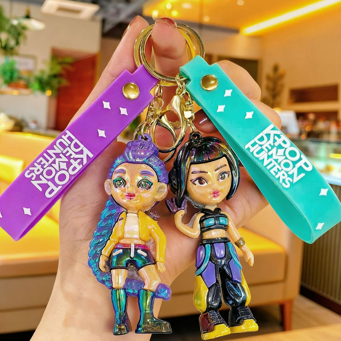 Wholesale Electroplated K-POP keychain pendant