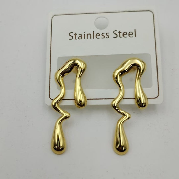 Wholesale Titanium steel versatile irregular shape earrings