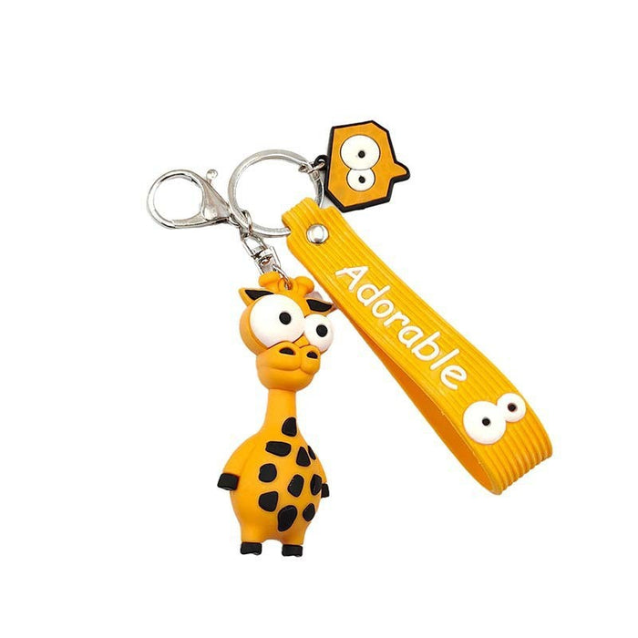Wholesale PVC Soft Rubber Keychain Pendant Cartoon Doll Trendy Car Keychain