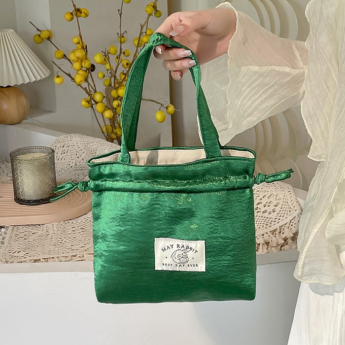 Wholesale Retro drawstring handbag with elegant style, drawstring handle, canvas bag, jewelry storage bag