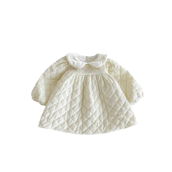 Wholesale Cute Doll Lapel Quilted Baby Dress JDC-BC-WeiNiS031