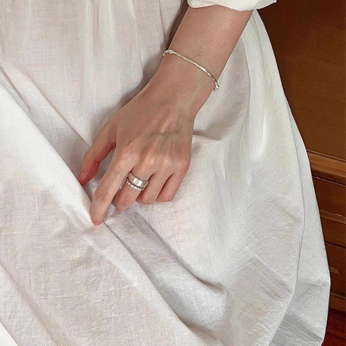 Wholesale Ring opening adjustment, niche design, double-layer index finger ring, light luxury, high-end feel ring