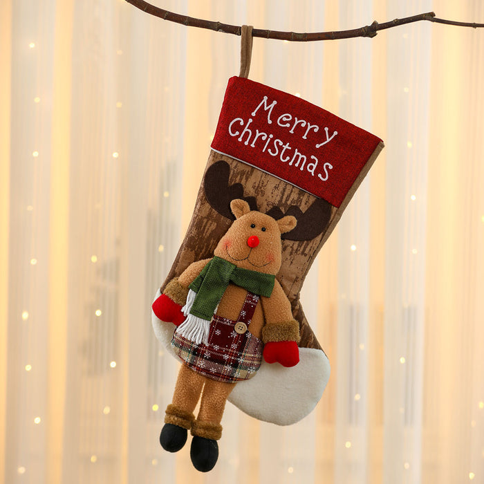 Wholesale Christmas Stockings Christmas Gift Bag Christmas Small Stockings Pendant Christmas Tree Hanging Ornament Bag