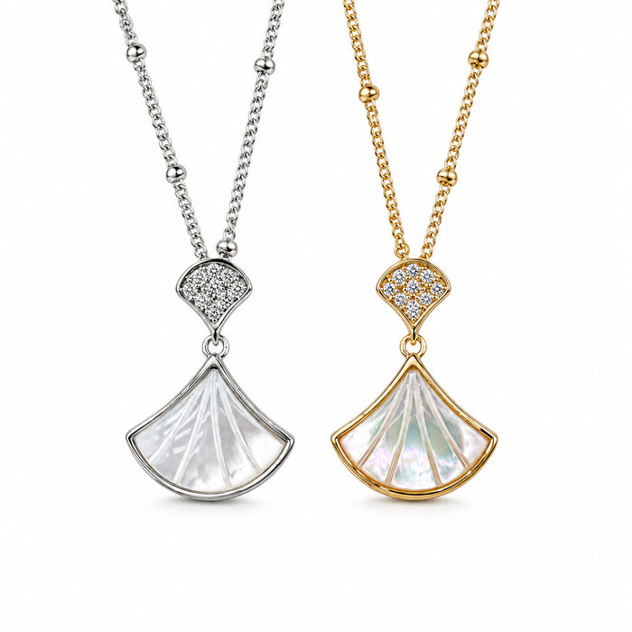 Wholesale Trendy Leaf Pendant Necklace Gold Plated Pearl Jewelry