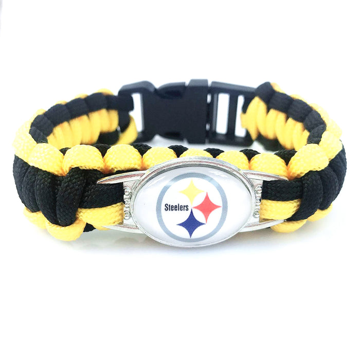 Wholesale Football  Alloy Buckle Woven Bracelet