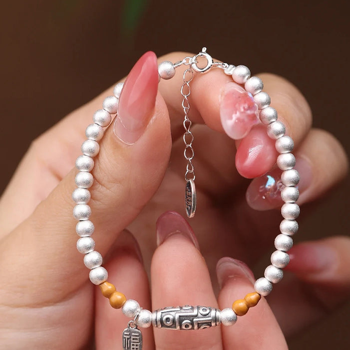 Wholesale Pure silver bracelet, bead, niche temperament, versatile accessory