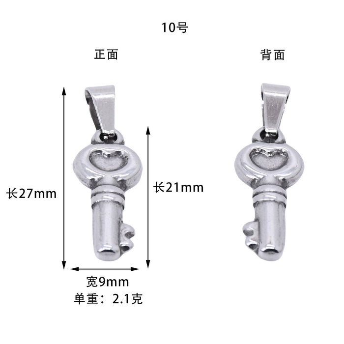 Wholesale Stainless Steel DIY Pendant Accessories JDC-DIY-ShuangN004