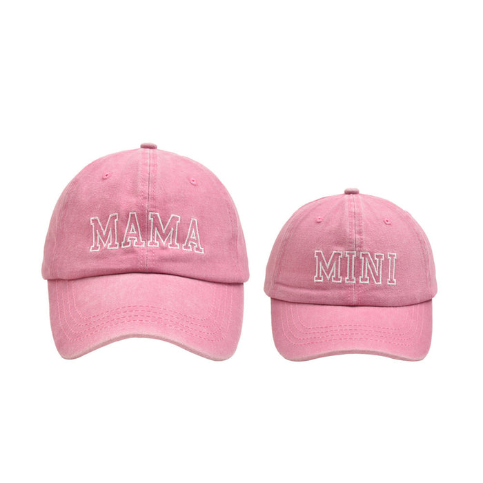 Wholesale Embroidered Letters MAMA MINI Parent-child Washed Cotton Baseball Cap JDC-FH-Shengn009