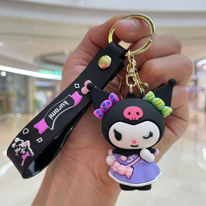 Wholesale Cute cartoon keychain creative couple bag pendant, car keychain pendant, small gift