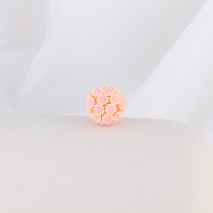 Wholesale 2CM Sunflower Ball Soft Ceramic Beads JDC-BDS-KunSi014