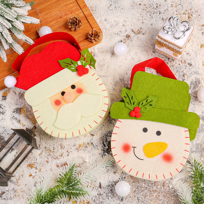 Wholesale Christmas Decorations Non-Woven Handbag Gift New Gift Bag  Candy Apple Christmas Tree Bell