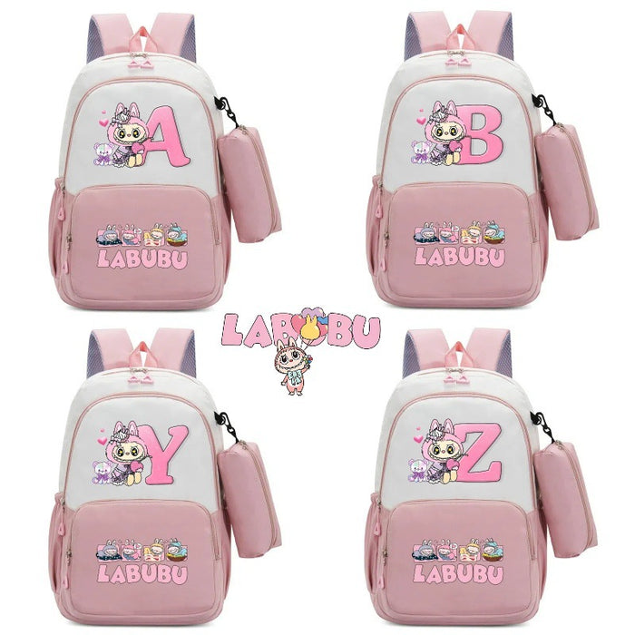 Wholesale cartoon print two-piece backpack set for primary and secondary school students