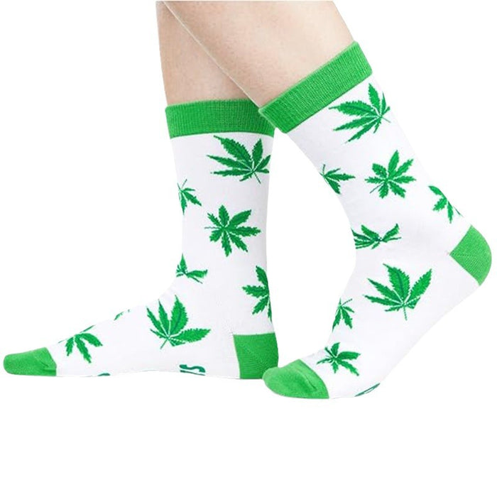 Wholesale Green Plant Series Jacquard Socks Cotton Mid-Tube Trendy Socks Cartoon Fun Floor Socks